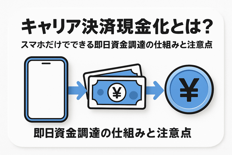 キャリア決済現金化とは？スマホだけでできる即日資金調達の仕組みと注意点