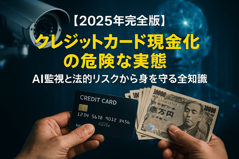 【2025年完全版】クレジットカード現金化の危険な実態：AI監視と法的リスクから身を守る全知識