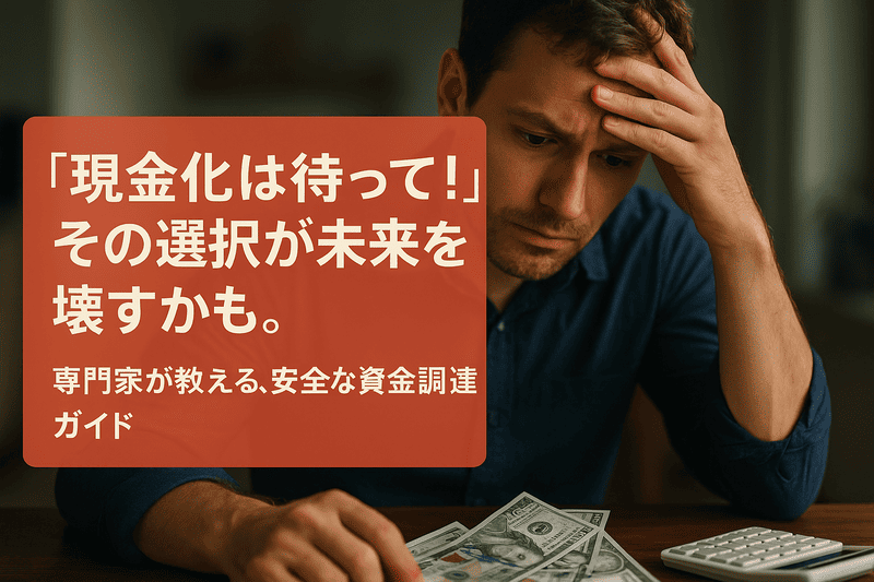 「現金化は待って!」その選択が未来を壊すかも。専門家が教える、安全な資金調達ガイド