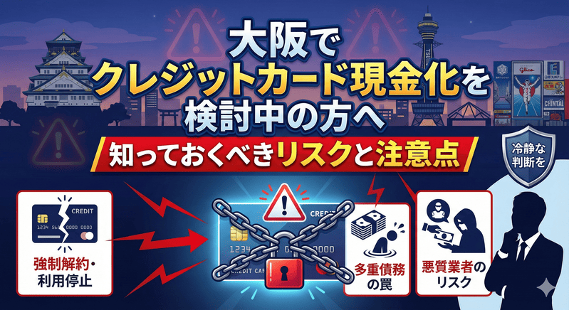 大阪でクレジットカード現金化を検討中の方へ｜知っておくべきリスクと注意点